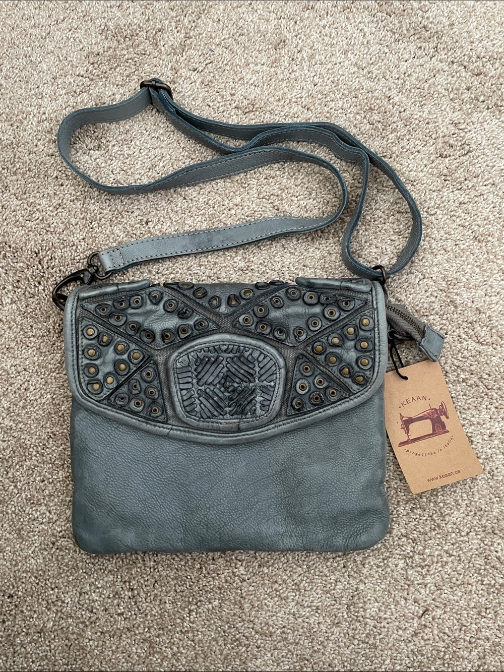 NWT Keaan Boho Crossbody Bag, Leather Bohemian Bag, Hippie Bag,